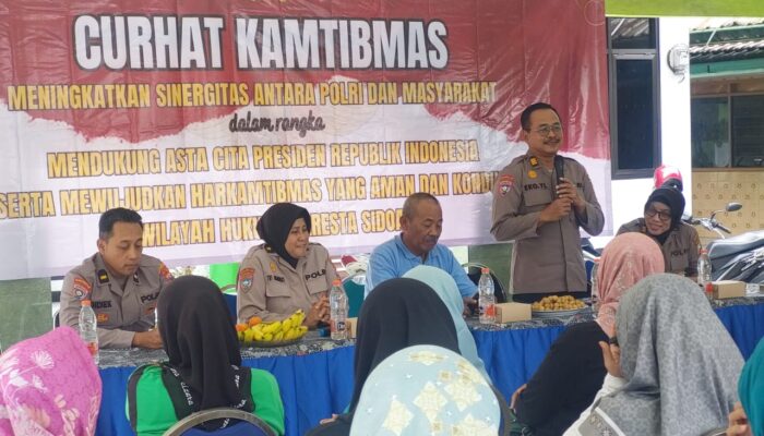 Sat Binmas Polresta Sidoarjo Gelar Curhat Kamtibmas, Warga Antusias Sampaikan Keluhan