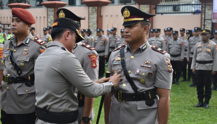 Kapolres Muara Enim Pimpin Sertijab, Iptu Zulkarnain Jabat Kapolsek Rambang