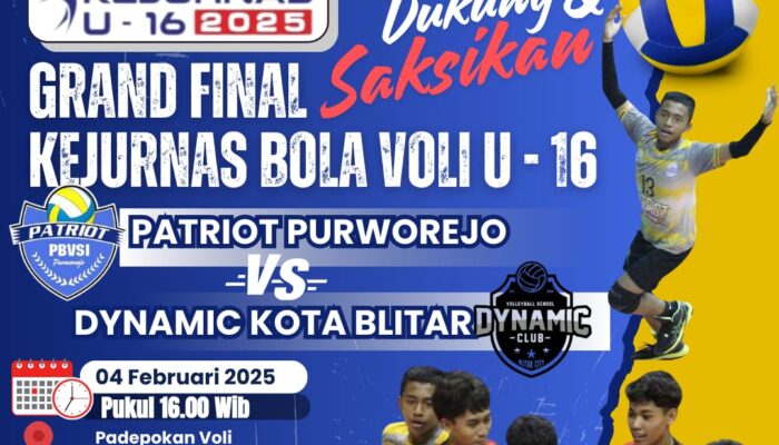 Dukung dan Saksikan Final Kejurnas Voli U-16 Patriot Purworejo vs Dynamic Kota Blitar