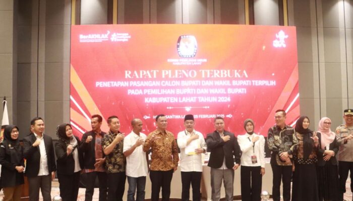 Rapat Pleno KPU Lahat: Penetapan Bupati dan Wakil Bupati Terpilih Berlangsung Lancar