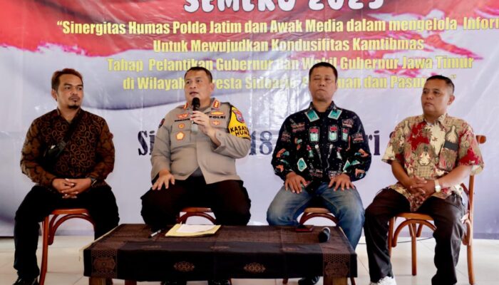 Polda Jatim Ngopi Bareng Wartawan Sidoarjo-Pasuruan, Sinergi Jaga Kondusifitas Jelang Pelantikan Kepala Daerah