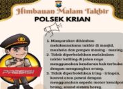 Polsek Krian Ajak Warga Rayakan Malam Takbir dengan Damai dan Penuh Kebersamaan