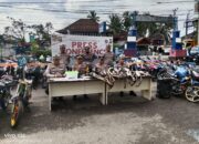 Polres Lahat Gelar Press Conference Hasil Penertiban Balap Liar di Kecamatan Pajar Bulan
