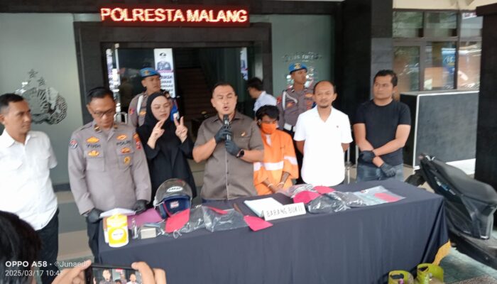 Upaya Curanmor Gagal, Satu Pelaku Dibekuk Polsek Sukun Dan Satreskrim Polresta Malang Kota