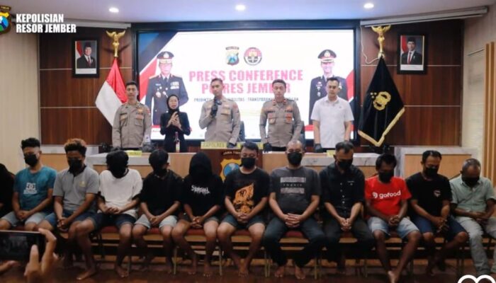 Polres Jember Tangkap 12 Pelaku Premanisme, Satu Residivis Terancam Hukuman Berat