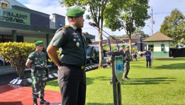 Dandim Magelang Pimpin Apel Pemberangkatan Cuti Lebaran