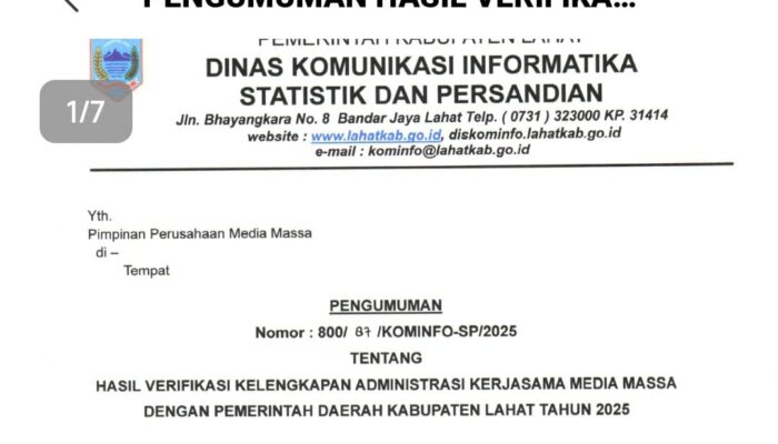 Kominfo Lahat Dikecam! Wartawan Tuding Kabid PIKP Bermain di Balik Verifikasi Media