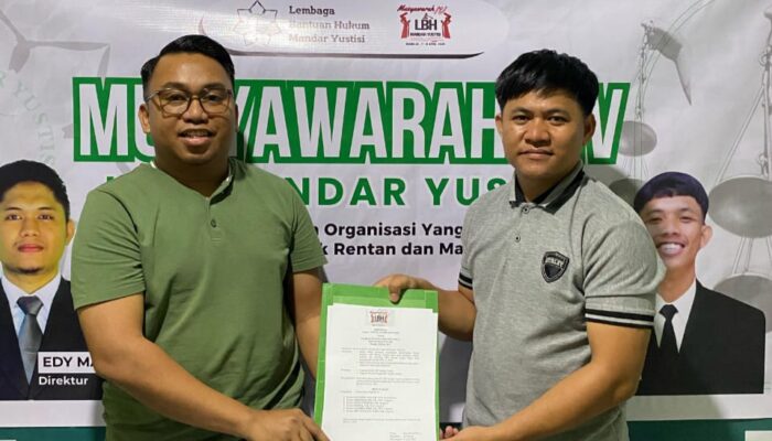 Supardi Nahkodai LBH Mandar Yustisi 2025–2027, Siap Perluas Layanan Hukum untuk Rakyat Kecil