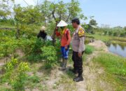 Bhabinkamtibmas Desa Dukuh Sari Cek Lahan Pekarangan Dukung Program Ketahanan Pangan
