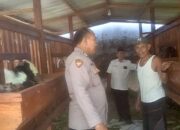 Dukung Swasembada Pangan, Bhabinkamtibmas Waru Tinjau Budidaya Kambing Warga