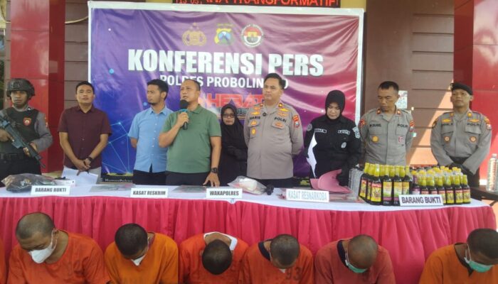 Tak Ada Ampun, Polres Probolinggo Ringkus 13 Pelaku Peredaran Barang Haram