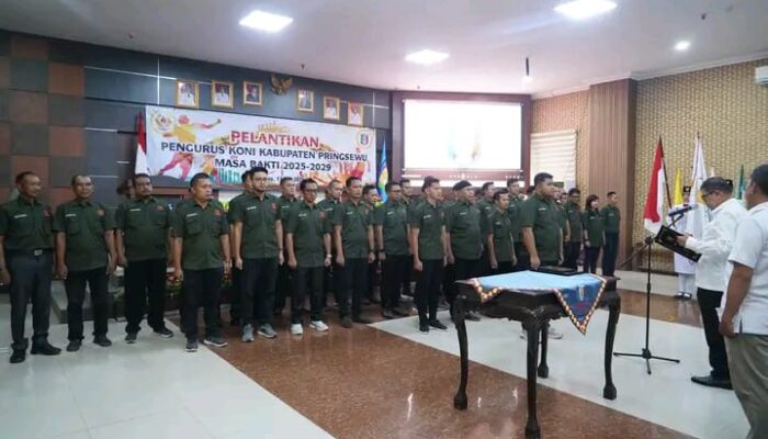 Kepengurusan Baru KONI Pringsewu Resmi Dilantik, Bupati Dorong Pembinaan Atlet dan Profesionalisme Pelatih