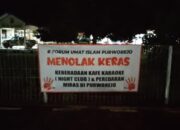 Spanduk Tolak Miras dan Kafe Karaoke Bertebaran di Kutoarjo
