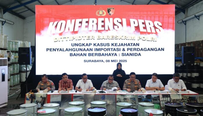 Perdagangan Ilegal Sianida Beromzet Miliaran Dibongkar Bareskrim Polri