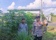 Wujud Polisi Cinta Petani Bhabinkamtibmas Desa Balongtani Tinjau Lahan Pekarangan untuk Program Ketahanan Pangan