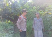 Wujud Polisi Cinta Petani, Bhabinkamtibmas Desa Kupang Tinjau Lahan Pekarangan untuk Ketahanan Pangan