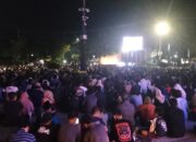 Meriah, Nobar Timnas vs China di Alun-alun Purworejo