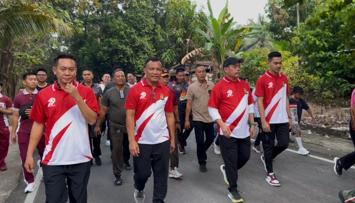 Semarak Hari Bhayangkara ke-79, Polres Lahat Gelar Olahraga Bersama Forkopimda dan Pejabat Daerah