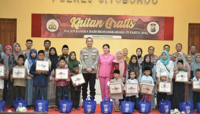 Khitan Gratis Meriahkan HUT Bhayangkara ke-79: Polres Situbondo Hadirkan Kegembiraan dan Kepedulian