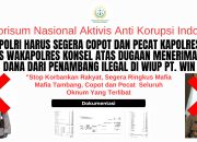 KONASI Desak Kapolri Copot Kapolres dan Eks Wakapolres Konsel atas Dugaan Suap Tambang Ilegal