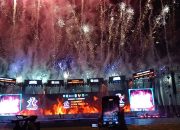 Spektakuler! Tarian Kolosal, Drone Show, dan Kembang Api Meriahkan Opening Porprov IX Jatim 2025
