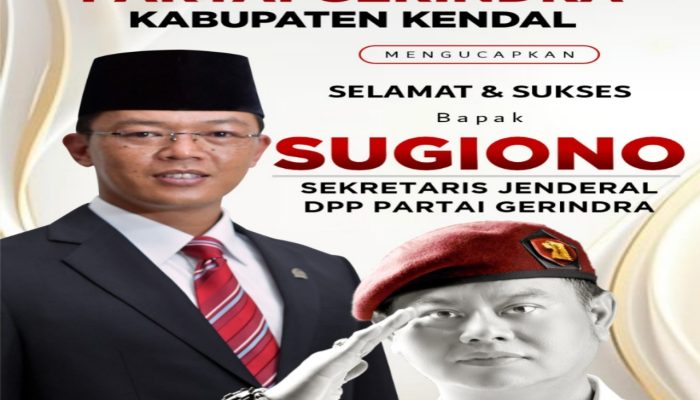 Ketua DPC Gerindra Kendal Ucapkan Selamat kepada Sugiono, Sekjen DPP Partai Gerindra yang Baru