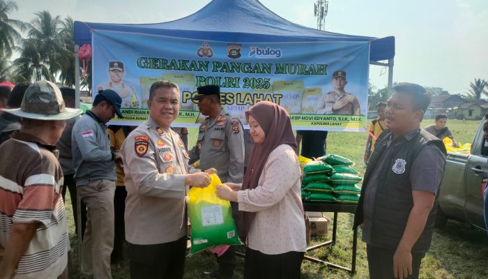 Polres Lahat Gelar Bazar Pangan Murah, Wujud Nyata Polri Ringankan Beban Warga