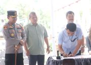 Kapolres Lahat Hadiri Penandatanganan Kesepakatan Pembangunan Kembali Jembatan Air Lawai B