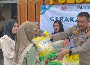 Polres Lahat dan Bulog Gelar Gerakan Pangan Murah, Sediakan 4,5 Ton Beras untuk Warga