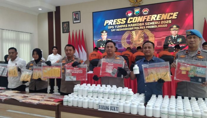 Polres Probolinggo Ungkap Hampir Setengah Juta Obat Berbahaya dan Kasus Narkotika