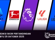 Jadwal dan Prediksi Skor Pertandingan Sabtu, 25 Oktober 2025