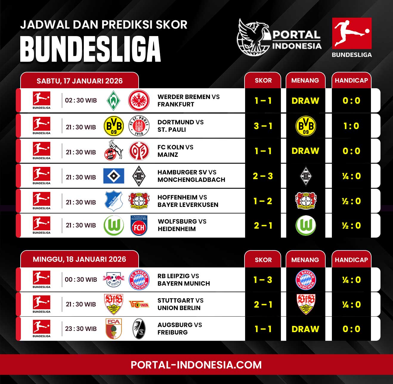 jadwal bundesliga