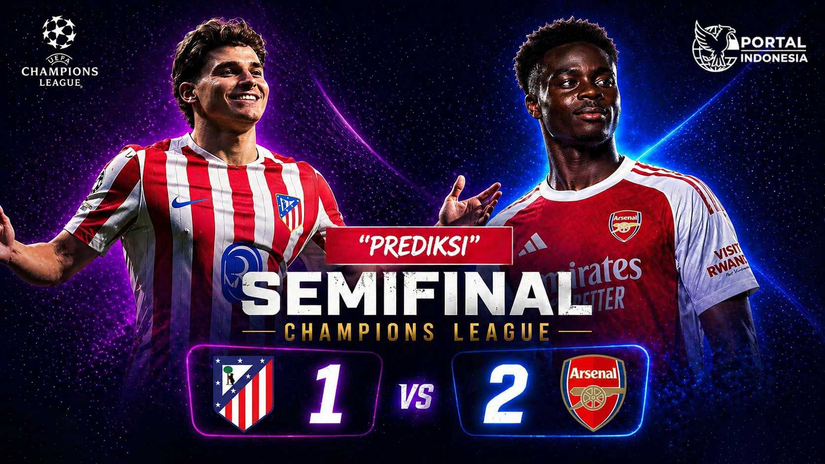 Prediksi Atletico Madrid vs Arsenal semifinal Liga Champions