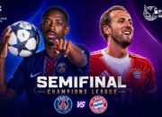Poster semifinal Liga Champions PSG vs Bayern sebagai ilustrasi laga besar