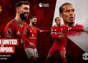 Poster laga Manchester United vs Liverpool Premier League
