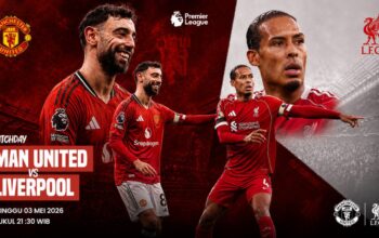 Poster laga Manchester United vs Liverpool Premier League