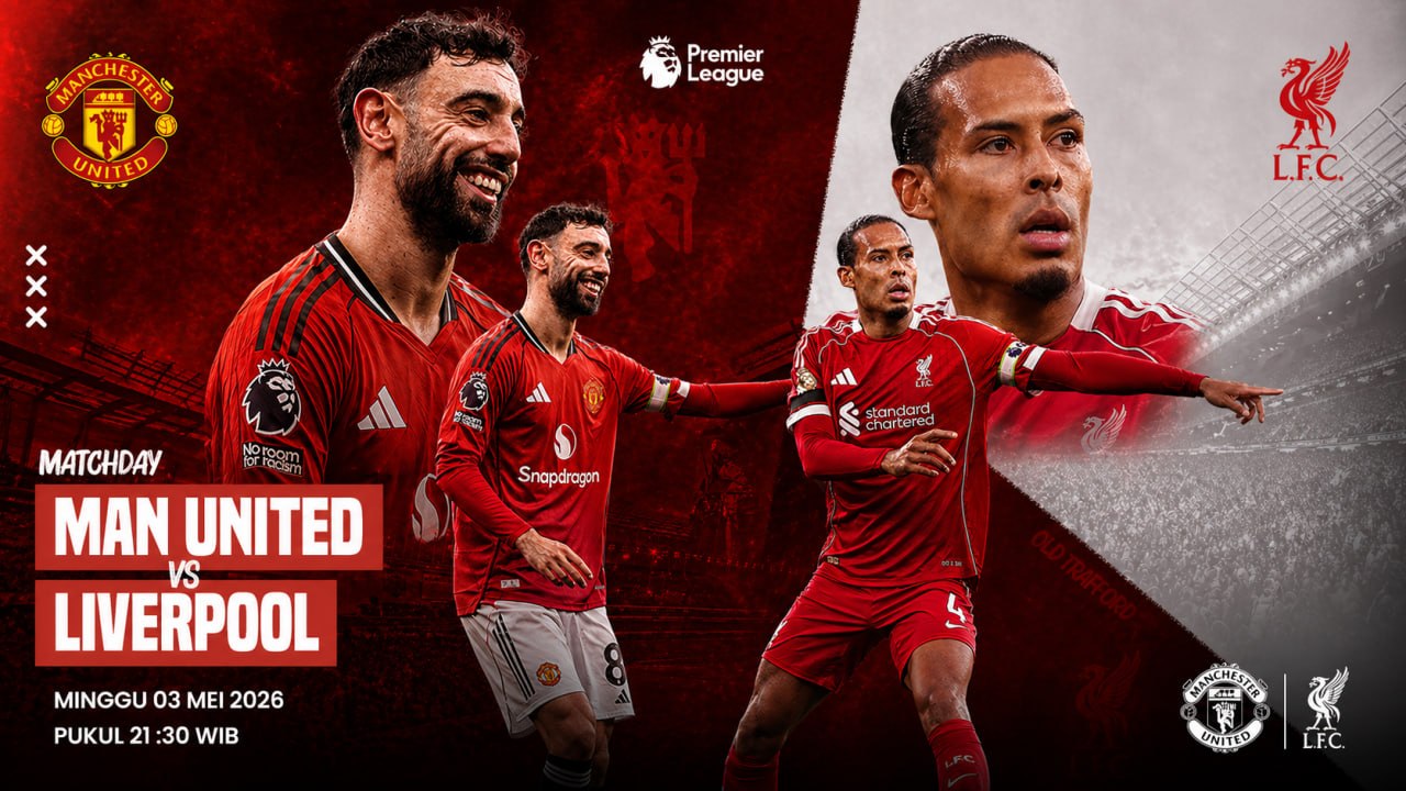 Poster laga Manchester United vs Liverpool Premier League