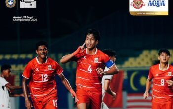 Aksi timnas Indonesia U17 dalam duel ASEAN U17