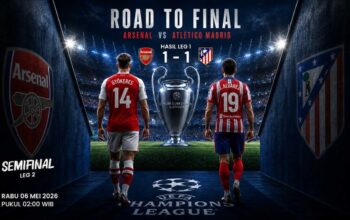 Arsenal vs Atletico Madrid Leg 2: Penentu Tiket Final Champions League