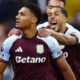 Pemain Aston Villa merayakan kemenangan atas Liverpool di Villa Park