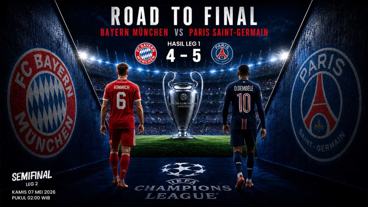 Road to Final Bayern Munchen vs PSG, semifinal leg 2 Champions League
