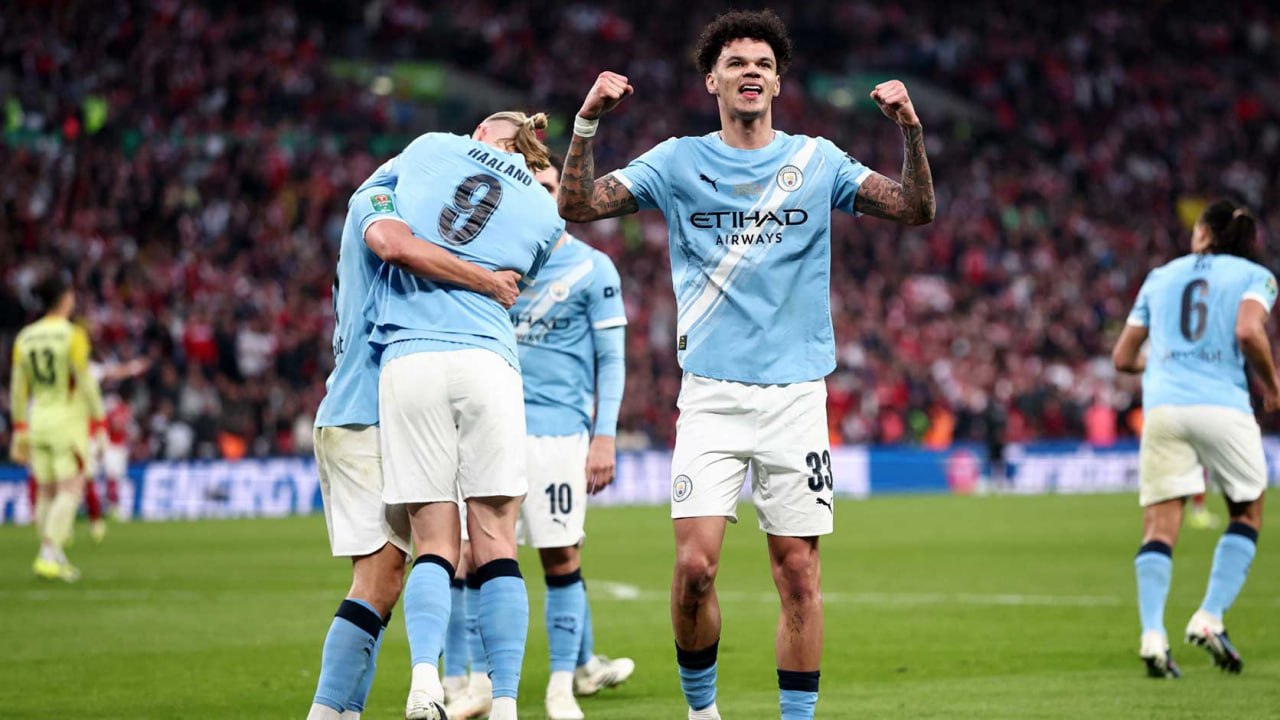 Pemain Manchester City dalam laga melawan Bournemouth pada pertandingan penentuan gelar Premier League 2025/2026.