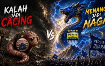 cacing persija kalah jadi cacing menang jadi naga Persib