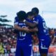 Persib Bandung merayakan gol dalam laga Super League