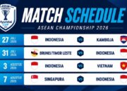 Jadwal resmi Timnas Indonesia di Piala AFF 2026 lengkap dengan pertandingan melawan Thailand, Vietnam, Myanmar dan Filipina.
