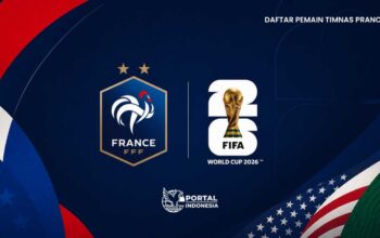 Grafis pengumuman skuad Timnas Prancis untuk Piala Dunia 2026