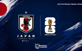 Grafis Skuad Jepang Piala Dunia 2026 Samurai Blue