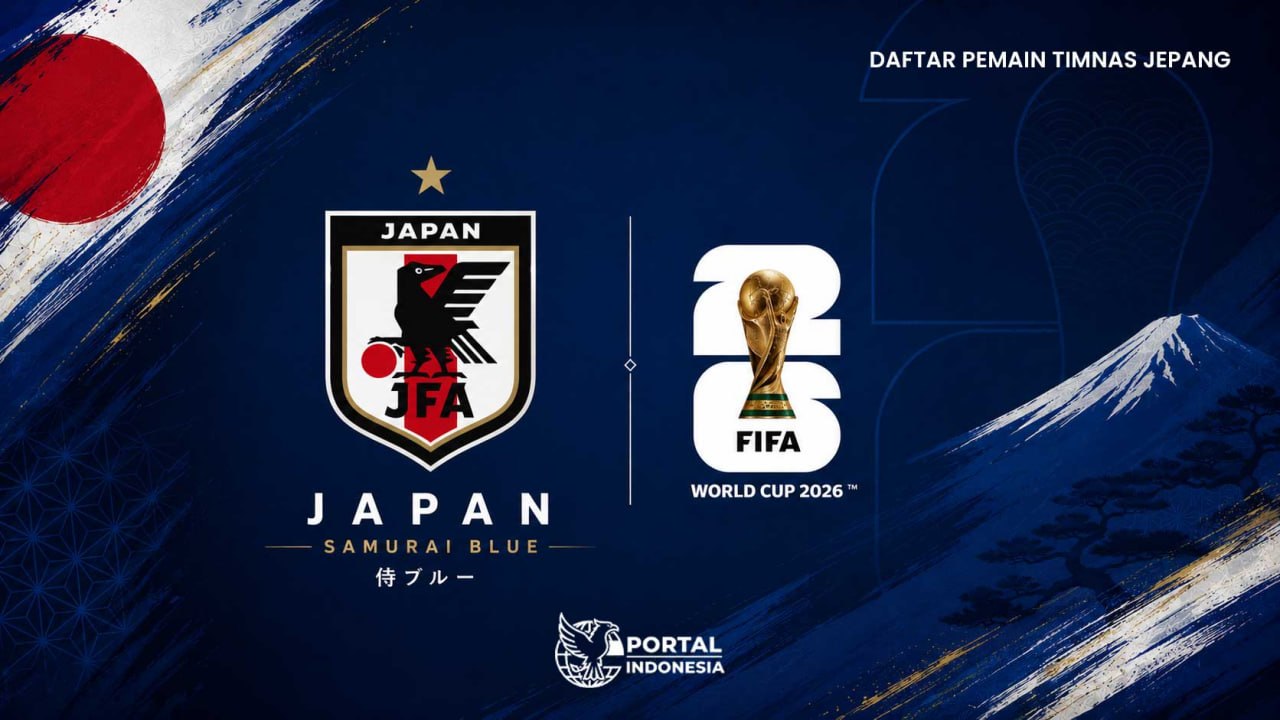 Grafis Skuad Jepang Piala Dunia 2026 Samurai Blue