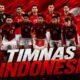 Pemain Timnas Indonesia saat menjalani pertandingan FIFA Matchday di Stadion Utama Gelora Bung Karno Jakarta.