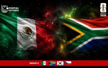 Prediksi Mexico vs South Africa pada laga pembuka Piala Dunia 2026 di Stadion Azteca Mexico City.